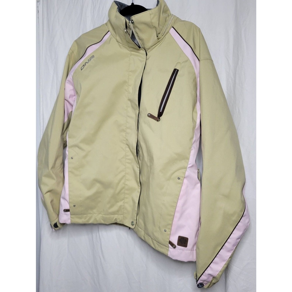 DNA Descente of North America Insulated Ski Jacket Womens Pockets Tan & Pink - Picture 6 of 16